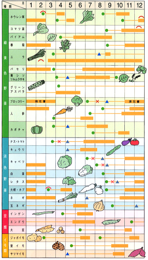 年間計画 野菜をつくろう アグリス Jaあいち知多